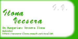 ilona vecsera business card